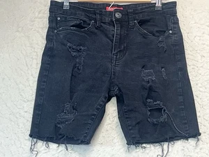 Guess Los Angeles Herren Jeans Shorts Schwarz Stretch 5 Taschen Gr. 31 Distressed  - Bild 1 von 11
