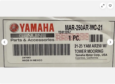 YAMAHA OEM  2021-2022 AR250 W/Tower Mooring Cover MAR-250AR-MC-21 - Image 1 of 4
