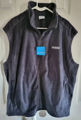 Columbia Men's Size 2XL Steens Mountain Vest Warm Fleece Black - Image 1 of 4