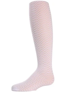 Girls' Chevron Wave Sheer Nylon Tights - Picture 1 of 8