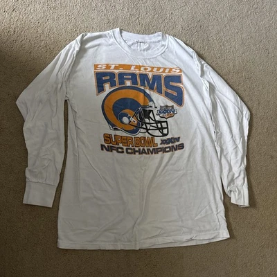 St. Louis Rams Super Bowl XXXIV NFC Champions Long Sleeve T-Shirt NFL XL - Image 1 of 4