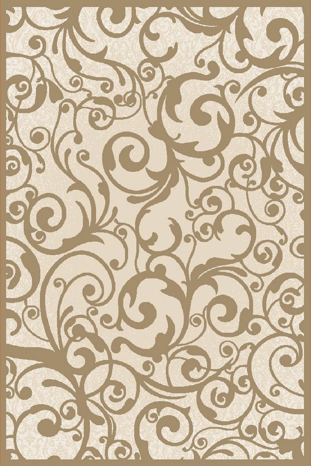 Alfombra redonda 5x5 Radici marfil floral remolinos rizos 1845 - abril 5' 3" x 5' 3" Foto 1 de 1