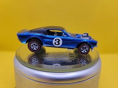 Restaurado Hot Wheels Red Line Hong Kong azul con techo negro Boss Hoss Foto 1 de 4