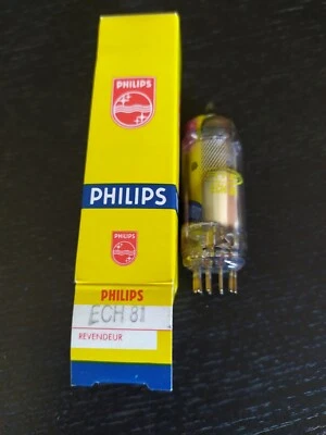 PHILIPS ECH81 Vacuum Tube, Valve NOS ECH 81 Lot 1 Pcs CavH3h4 Tir47