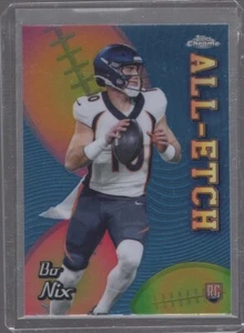 2024 Topps Chrome Bo Nix All-Etch Rookie Insert Card 🏈Denver Broncos🏈 - Picture 1 of 2