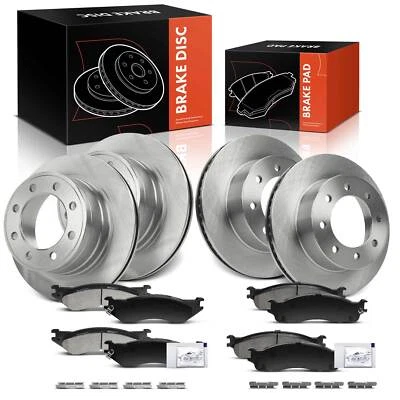 12 передних и задних дисковых роторов и тормозных колодок для Dodge Ram 1500 Ram 2500 Ram 3500 - Изображение 1 из 4