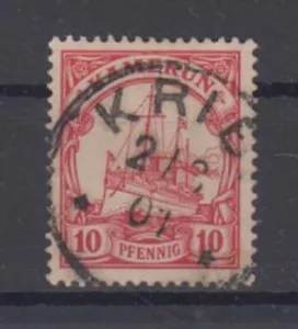 Deutsche Kolonien Kamerun - "KRIBI" Type 1 zentrisch auf Nr. 9 - ansehen!!! - Bild 1 von 1