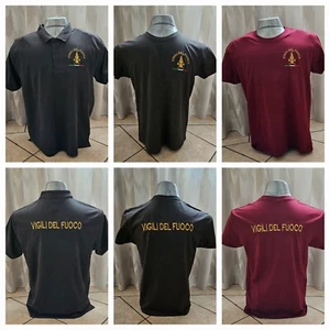 T-Shirt Maglia Polo Maglietta Vigili del Fuoco VDF Ricamati! - Foto 1 di 28