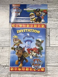New Paw Patrol Pack of 8 Birthday Party Invitations - Picture 1 of 2