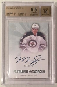 2011-12 SP Authentic Future Watch Rookie Autograph Mark Scheifele /999  BGS 9.5