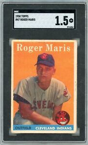 1958 Topps Roger Maris Rookie #47 SGC 1.5 Fair Graded RC Cleveland Indians MLB