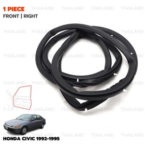 Fits Honda Civic Sedan 4Dr 1992 - '95 Weatherstrip Door Rubber Front Right Seal - Picture 1 of 10