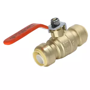 1 PEZZO VALVOLA A SFERA PUSH FIT 3/4" NUOVA! PORTA COMPLETA, OTTONE SENZA PIOMBO - Foto 1 di 7