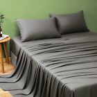 SAKIAO 100% Bamboo Full Size Bed Sheets Set- Cooling Sheets 1800 Thread Count Su