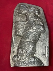 Antique Weygandt Chocolate Mold Large 13” Bunny Rabbit With Basket #26945 (A) - Picture 1 of 14