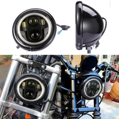 5.75" LED Headlight For Honda Shadow ACE Sabre Spirit VLX 600 750 1100 GL 1800 Foto 1 de 4