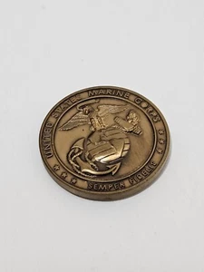 USMC Marine Corps Challenge Coin Military Uncommon Valor Was A Common Virtue - Picture 1 of 5