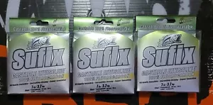 SUFIX * CASTABLE INVISILINE * 7LB 100YDS CLEAR " NEW " FLUOROCARBON (LOT OF 3) - Picture 1 of 3