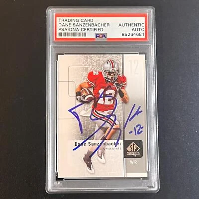 2011-12 Upper Deck SP Authentic #29 Dane Sanzenbacher Signed Card PSA/DNA AUTO S - Image 1 of 2