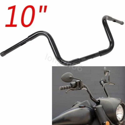 10" Rise Ape Hanger 1" Handlebar Drag Z Bars for Harley Sportster Softail Dyna Foto 1 de 4