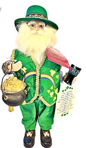 Karen Didion Originals Lucky Shamrock Irish BLessing Santa Claus Pot O Gold Beer - Bild 1 von 16