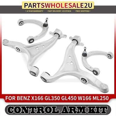 4x Front Lower & Upper Control Arm for Mercedes-Benz X166 GL350 GL450 W166 ML350 - Image 1 of 4