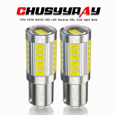 2x 1156 P21W BA15S 382 12V LED Reverse DRL Turn Sidelight Bulb CANBUS Error Free - Image 1 of 4