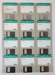 Word Perfect Windows Version 6.0 Set of 12 Floppy 3-1/2" Disks ~ Software - Picture 1 of 3