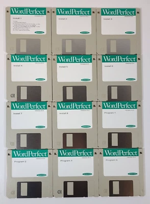 Word Perfect Windows Version 6.0 Set of 12 Floppy 3-1/2" Disks ~ Software - Image 1 of 3
