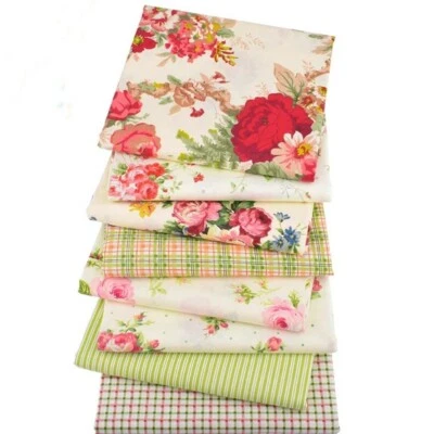 Tela de algodón 40x50 cm sarga floral retazos acolchado cuartos de grasa paño de coser Foto 1 de 4