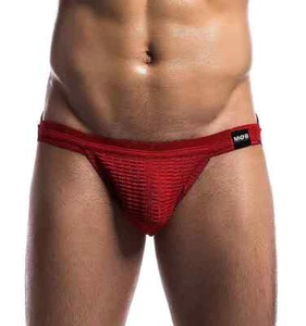 JOCKSTRAP HERREN ROT SCHWIMMER STRICKBEUTEL VORNE JOCKBAND UNTERWÄSCHE - Bild 1 von 4