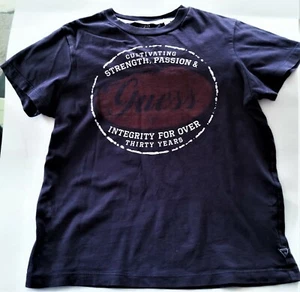 Guess Boy's  Navy Blue SHORT SLEEVE Tee-Shirt Top SIZE  L 7 YEARS - Picture 1 of 4