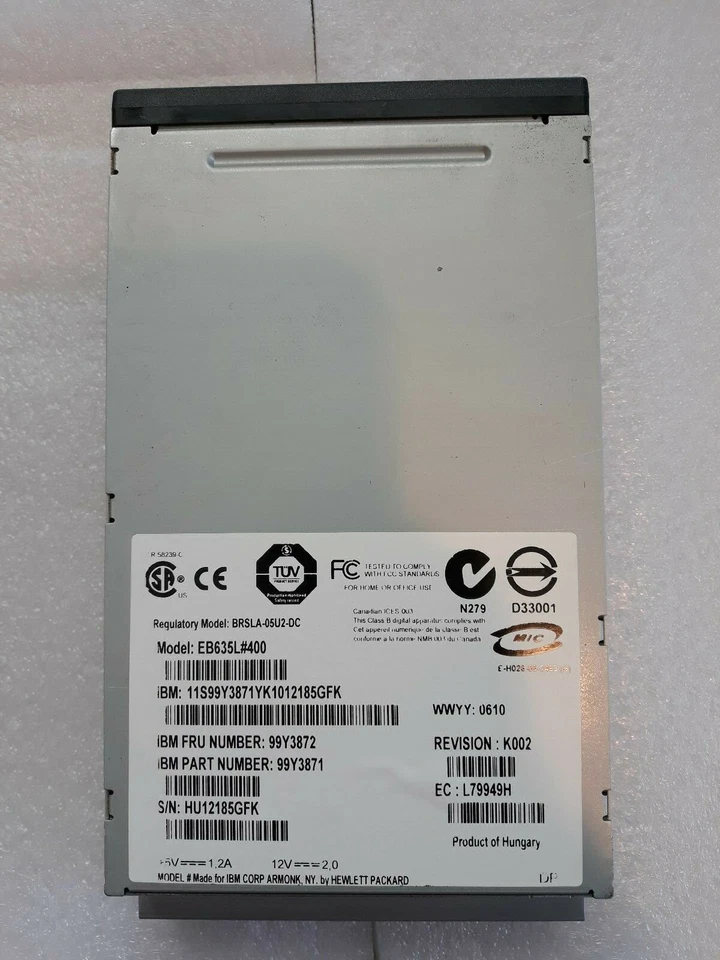 IBM 99Y3870 DAT160 80/160GB 3.5" Internal USB Tape Drive 99Y3869 99Y3871 99Y3872 - Image 1 of 2