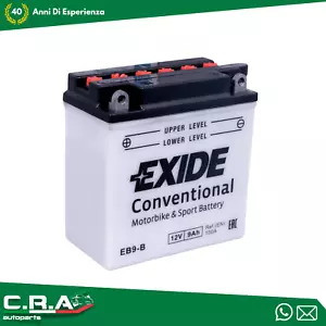 Exide EB9-B Batteria Moto 12V 9AH 100N Yb9-B 135X75X140 Cca-En 100 Yb9-B - Imagen 1 de 2