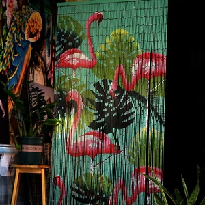 Flamingo Beaded Curtain, Doorway Beads Curtains, Hanging Beads for Doorways 35.5 - Picture 1 of 7