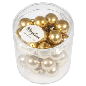 Rinascimento Perle In Vetro, 10Mm Ø, Oro, Scatola 35 Pz - Foto 1 di 2