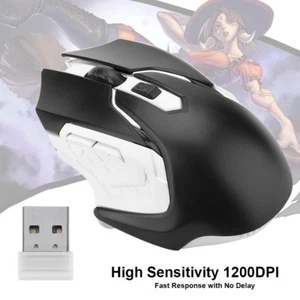 2.4G Wireless Gaming Mouse Optical Ergonomic USB Mice 7 Key 1200 DPI For Laptop - Picture 1 of 18