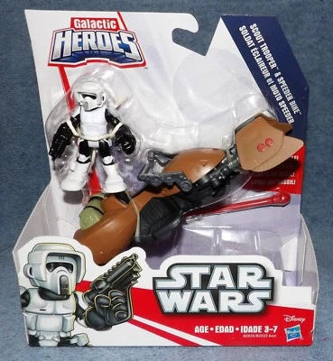 JUEGO DE BICICLETA PLAYSKOOL 2015 STAR WARS HÉROES GALÁCTICOS SCOUT TROOPER Y SPEEDER Foto 1 de 4