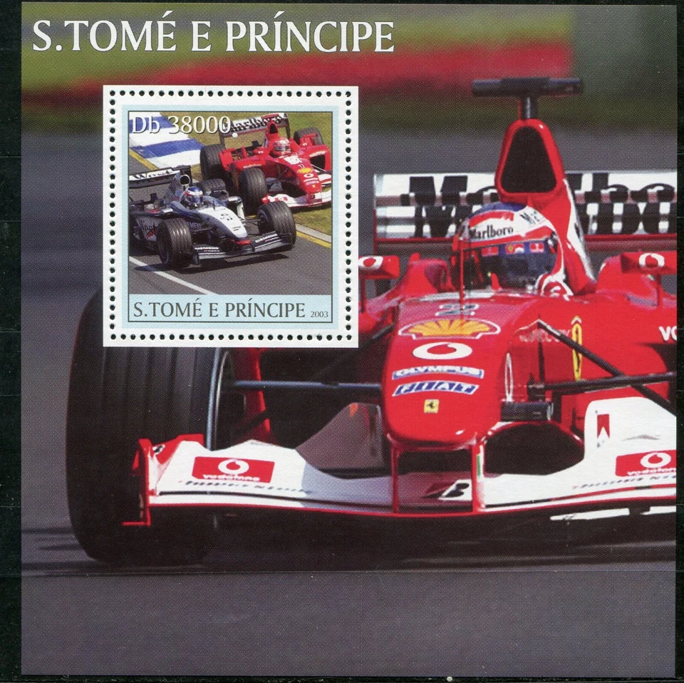 SAO TOME_069 2003 formula 1 sport rally cars SHEET MNH - Image 1 of 1