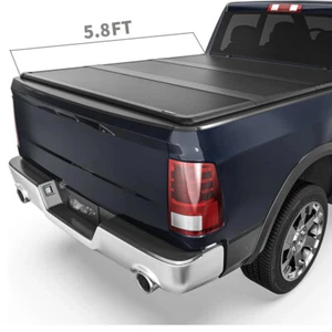 NEW 5.8FT Hard Tri-Fold Tonneau Cover Fits 2019-2025 Silverado GMC Sierra 1500 - Picture 1 of 17