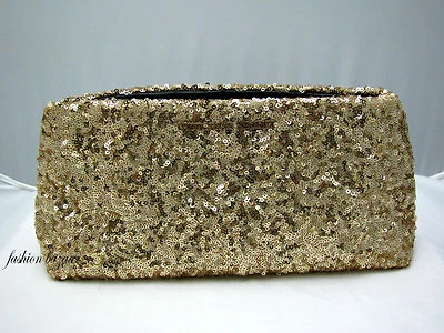 VICTORIA'S SECRET LIMITED EDITION GOLD SEQUIN CLUTCH - PURSE NEW WITH TAG  - Image 1 of 4