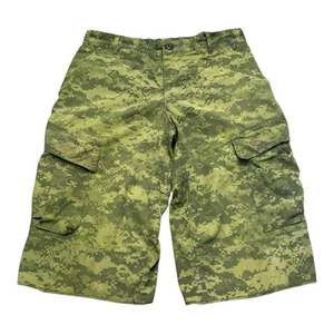US ARMY Combat Uniform Cargo Shorts Men Small 29x15 Green Camo Grunge Punk Style - Picture 1 of 11