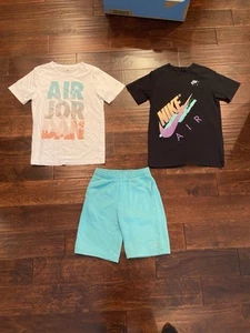 Two Air Jordan Shirts, And One Pair Of Unbranded Shorts That Are Youth Large￼ - Picture 1 of 4