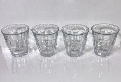 Juego de 4 vasos de jugo de vidrio transparente Duralex 9 paneles 6 oz Picardía Foto 1 de 4