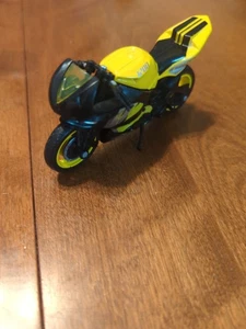 Mattel V3137 Hot Wheels 1:18 Street Power Turbo Bike Motorcycle Yellow Black - Picture 1 of 22