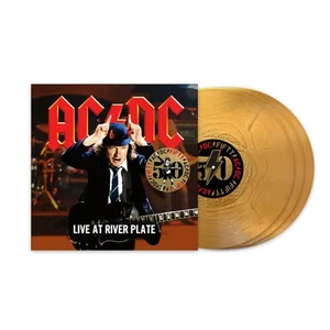 AC/DC Live At River Plate triple LP vinyl Europe Sony 2024 50th anniversary gold - Picture 1 of 3