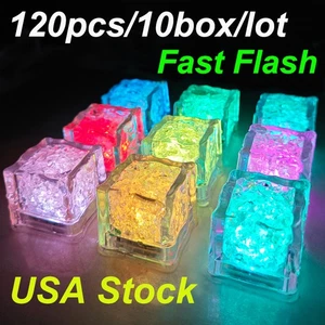 Glowing LED Ice Cubes Flash Light For Bar Drinks Wine Glass Christmas Lights - Picture 1 of 8