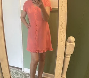 Loft Datlet Pink Button Down Short Sleeve Women’s Dress-Shirt Size 4P - Picture 1 of 7