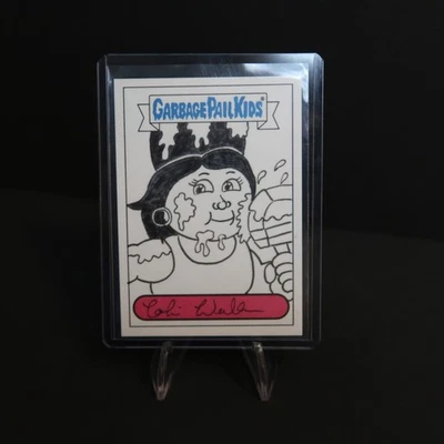 2013 TOPPS GARBAGE PAIL KIDS BNS 2 AMY WINEHOUSE SKETCH CARD BY COLIN WALTON CS - Image 1 of 4