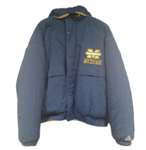 Chaqueta Colegial XL Michigan Wolverine Reversible Años 90 Cosas Genuinas  - Imagen 1 de 8
